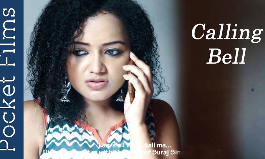 Pranali on the phone in the Calling Bell video thumbnail.